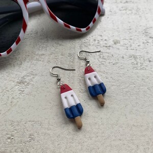 4th of July Popsicle Earrings