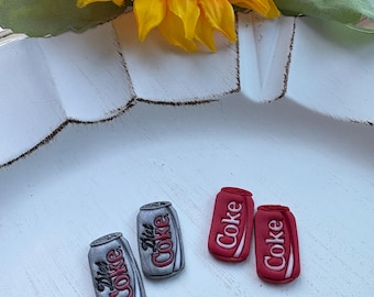 Coke & Diet Coke Clay Studs