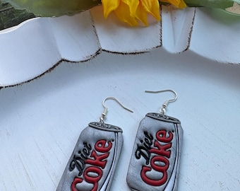 Diet Coke Clay Earrings