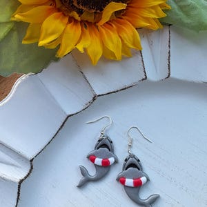 Shark Clay Earrings