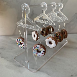 Handmade Polymer Clay Donut Earrings