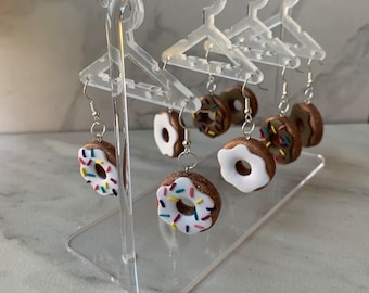 Handmade Polymer Clay Donut Earrings