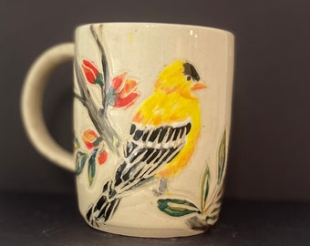 Yellow finch mug