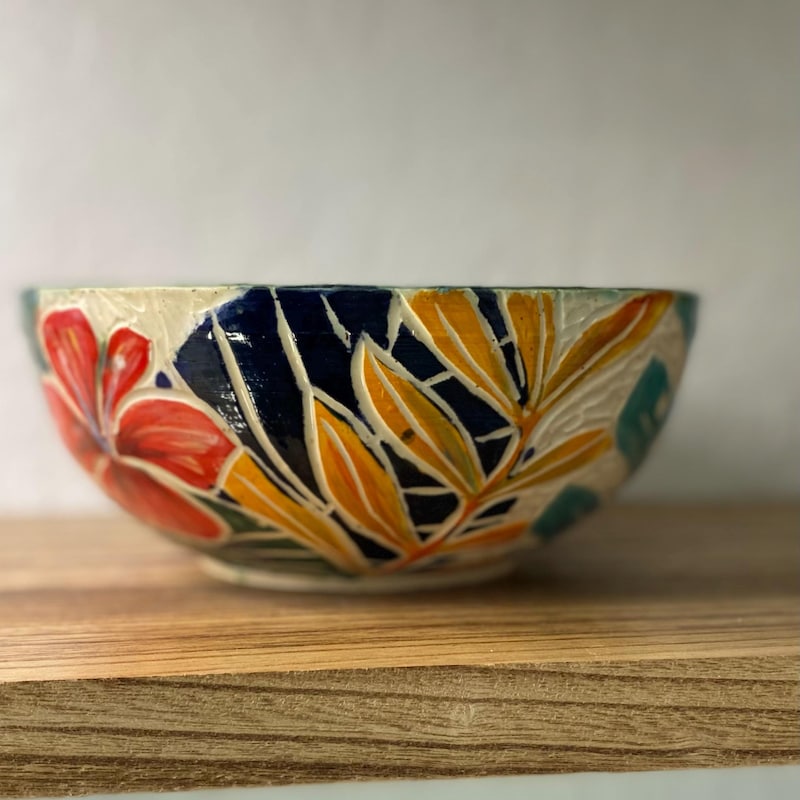 Hand Painted Bowl - Etsy