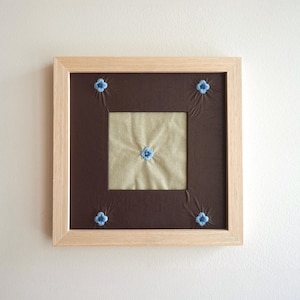 Leather Mat Board + Fabric Art [Frame not included] 8x8