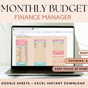 Annual Budget Spreadsheet | Yearly Budget Tracker | Monthly Personal Finance Google Sheet