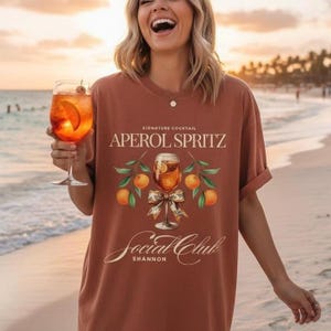 Camiseta de Aperol Spritz Camiseta de cóctel exclusiva de Aperol Spritz Social Club Camiseta personalizada para regalo de amante de Aperol Spritz Regalo de Aperol Spritz