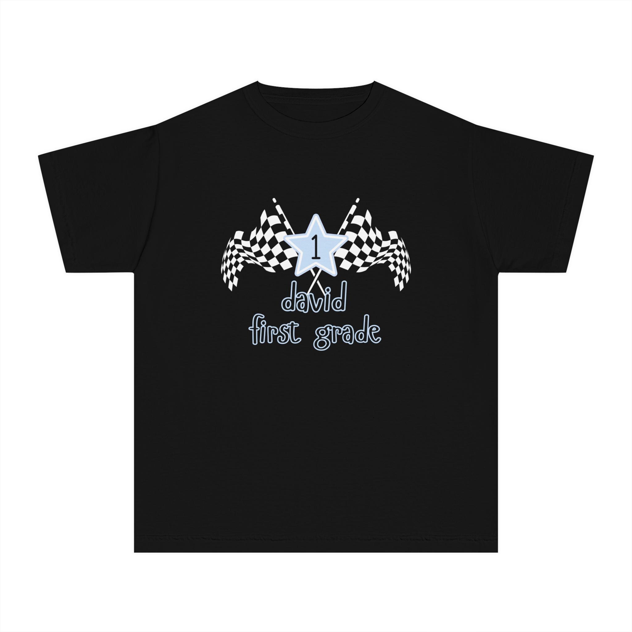 Checkered Shirt for Boys Back to School Shirt Grade Level Shirt for Boys Custom Back to School Shirt Comfort Colors Shirt Elementary Shirt
