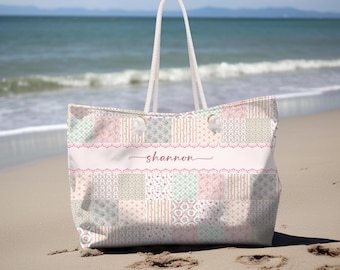 Personalisierte Tasche Monogramm Tragetasche Weekender Tasche Strandtasche Personalisierte Strandtasche Benutzerdefinierte Strandtasche Personalisierte Tasche Personalisierte Tasche