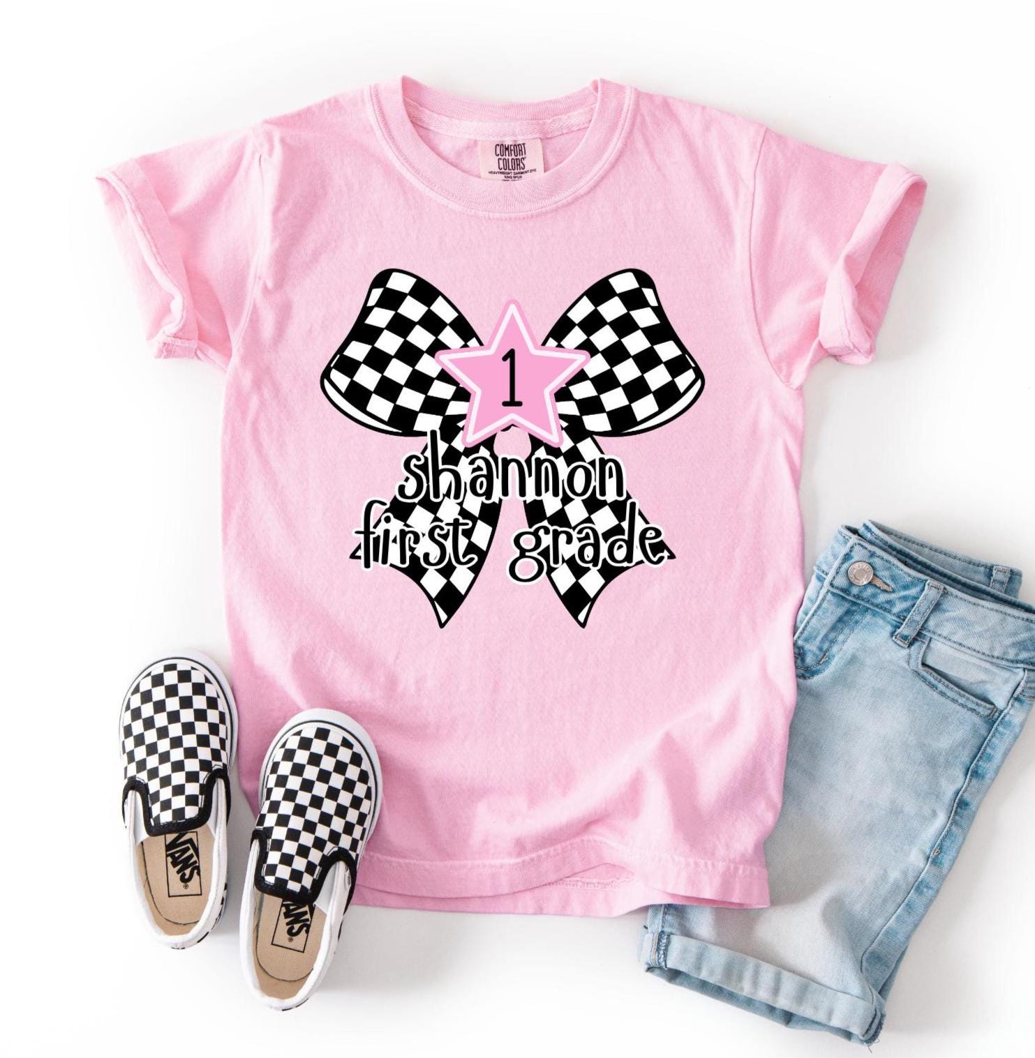 Back to School Shirt Girls Back to school Shirt First Grade Shirt Pre-K Shirt Kindergarten Shirt Elementary School Shirt Comfort Colors Tee