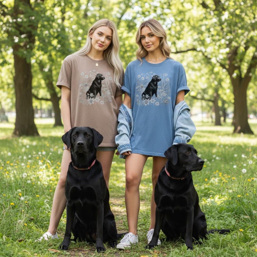 Black Labrador Retriever Comfort Colors T-shirt Lab Mom Shirt Labrador ...
