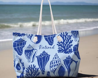 Custom Boat Tote Bag Custom Beach Bag Custom Pool Bag Girls Trip Bag Shell Beach Tote Personalized Totebag Weekender Oversized Weekender