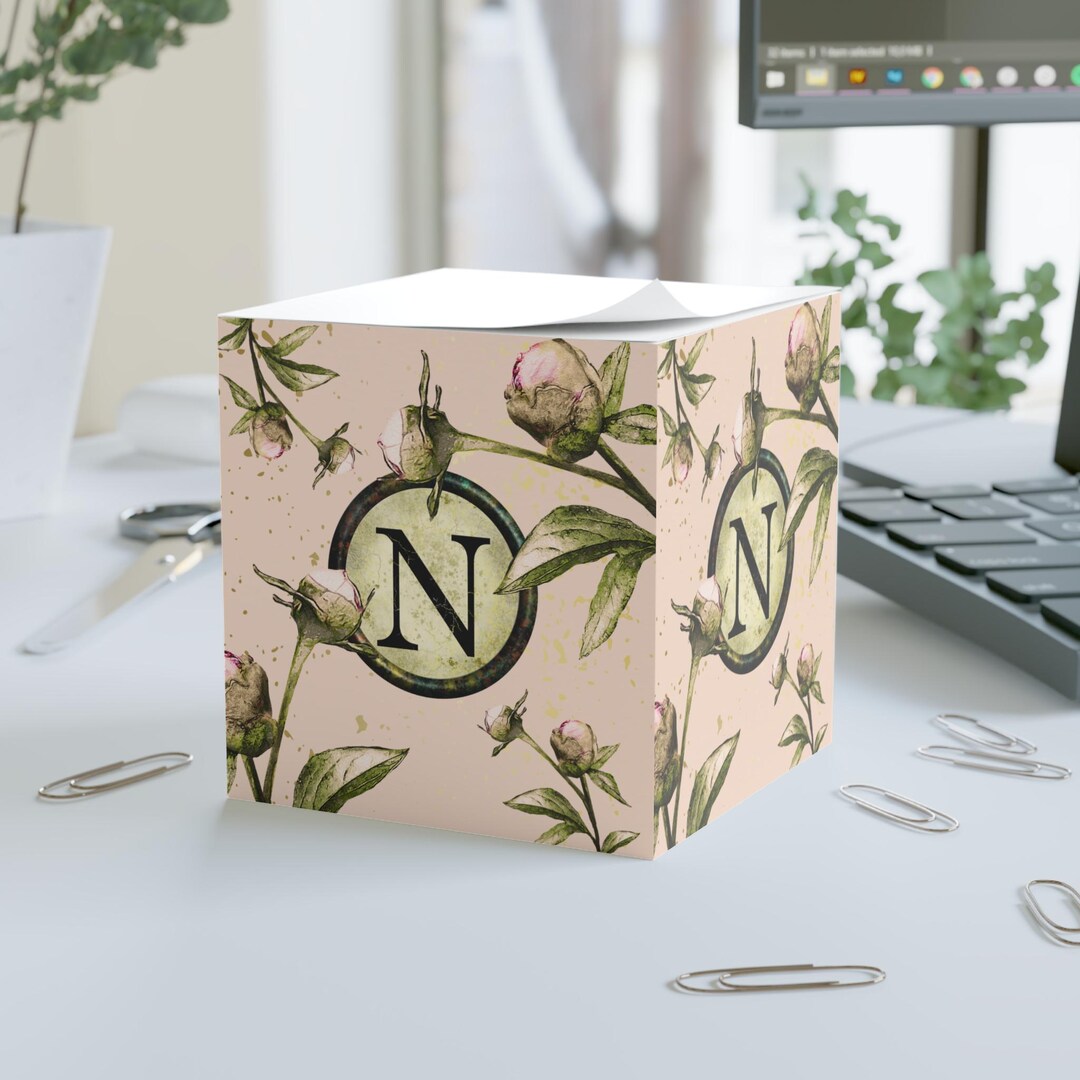 Sticky Notes Cubicle Personalized Sticky Notes Custom Sticky Notes Post Notes Cube for Her ...