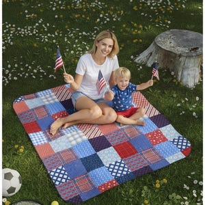Summer Picnic Blanket 250th Anniversary Outdoor Picnic Blankets Beach Blanket Stadium Blanket Outdoor Mat Travel Blanket Patriotic USA