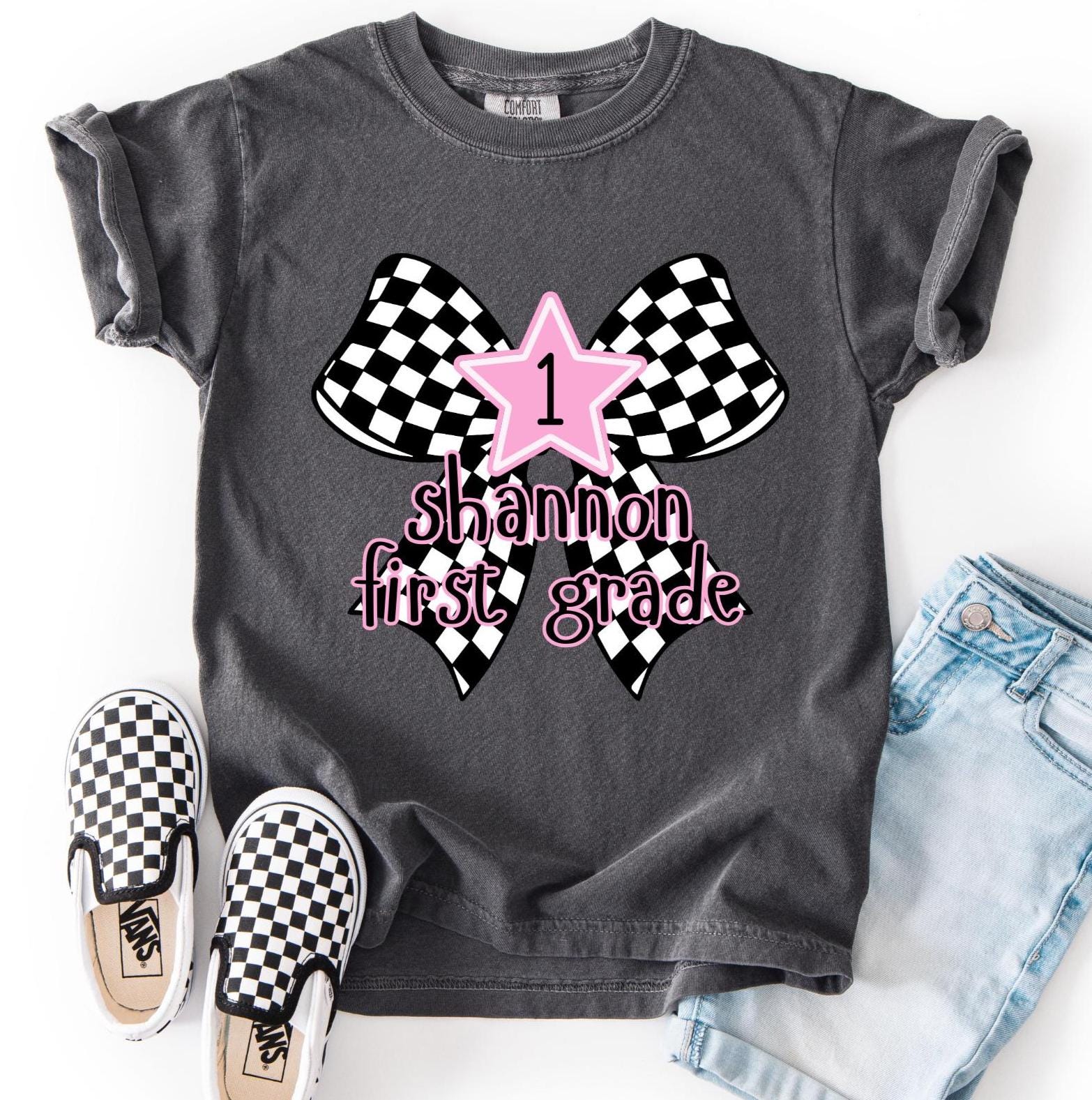 Back to School Shirt Girls Back to school Shirt First Grade Shirt Pre-K Shirt Kindergarten Shirt Elementary School Shirt Comfort Colors Tee