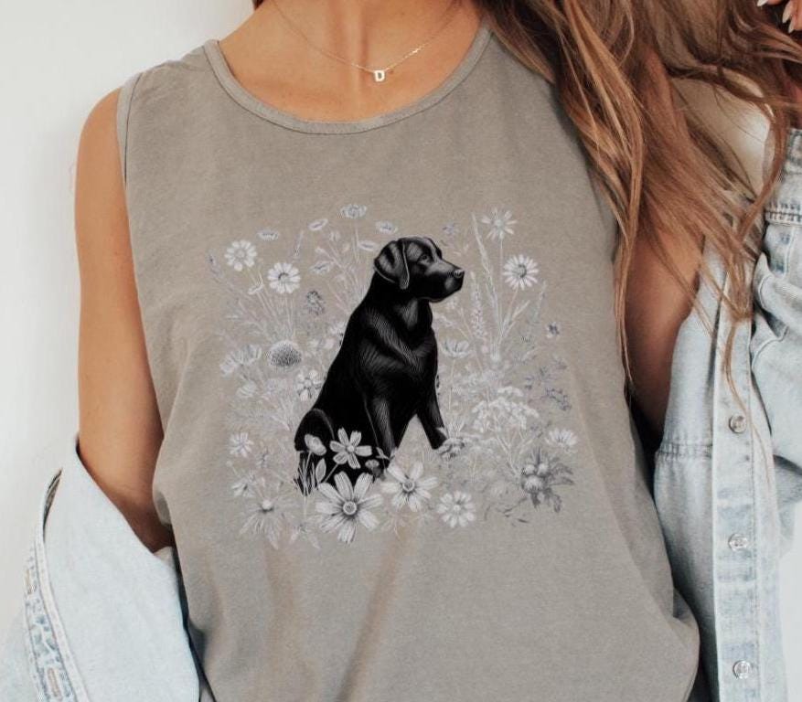 Black Labrador Retriever Tank Comfort Colors Shirt Black Lab Tank for Her Dog Mom Shirt Gift Black Lab Shirt Gift for Black Lab Owner Gift