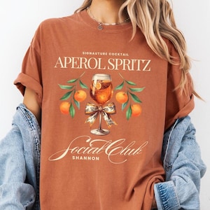 Aperol Spritz Shirt Aperol Spritz Social Club Signature Cocktail Shirt Personalized Shirt for Aperol Spritz Lover Gift Aperol Spritz Gift