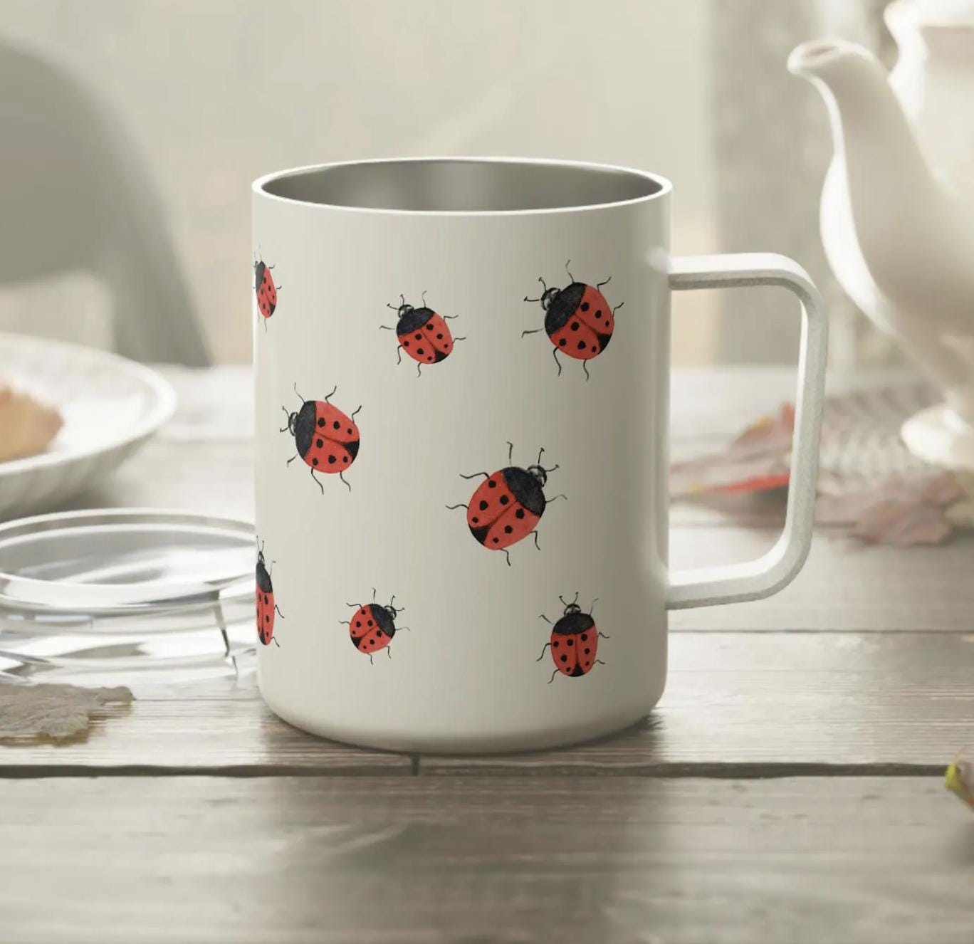 Ladybug Coffee Mug Customizable Mug Custom Lady Bug Mug Custom Mug Lady ...