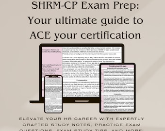 Your Ultimate Guide to Ace the SHRM-CP Exam! Exam Prep 2023-2024 with In-Depth notes, Practice Tests & Exam Strategies