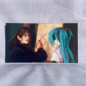 Miku Sitting For A Portrait Print