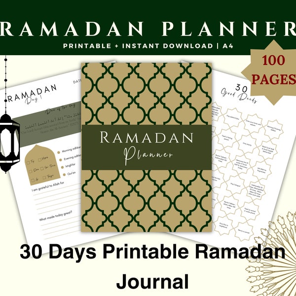Ramadan Planner 2024 | Ramadan Planner Printable | Ramadan Journal | Quran Journal | Muslim Planner | Islamic Planner | Ramadan Planner PDF