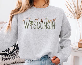 Wisconsin sweatshirt, Wisconsin shirt, Wisconsin gifts, Wisconsin gift, Wisconsin pullover, Wisconsin crewneck, Wisconsin sweater, WI lover