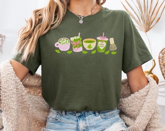 Matcha shirt, matcha lover gifts, coquette matcha tee shirt, matcha t-shirt, matcha gifts for her, matcha gifts for birthdays, matcha tshirt