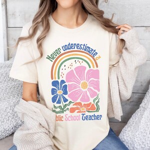 Never underestimate a public school teacher t-shirt, Tim Walz shirt, Harris Walz 2024 shirt, Harris Walz shirt, teachers for Kamala, Walz 24