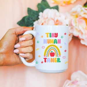 Tiny human tamer mug, daycare provider, nanny gift, tiny human tamer, nanny gifts, daycare gift, childcare provider, teacher retirement