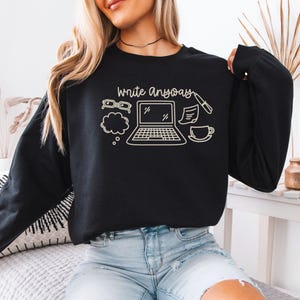 Skriv ändå författartröja, författartröja, skrivartröja, författargåva, författargåva, manusförfattartröja, journalisttröja
