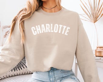 Charlotte Sweatshirt, Charlotte Rundhalsausschnitt, Charlotte Hemd, Charlotte North Carolina-Hemd, Charlotte North Carolina-Sweatshirt, NY-Souvenir