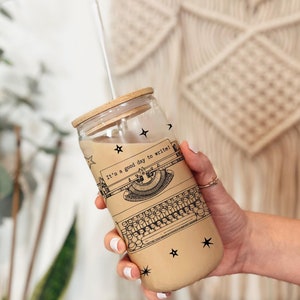 Author iced coffee glass cup, writer iced coffee glass cup, author writer poet tumbler, it's a good day to write gift for author or writer