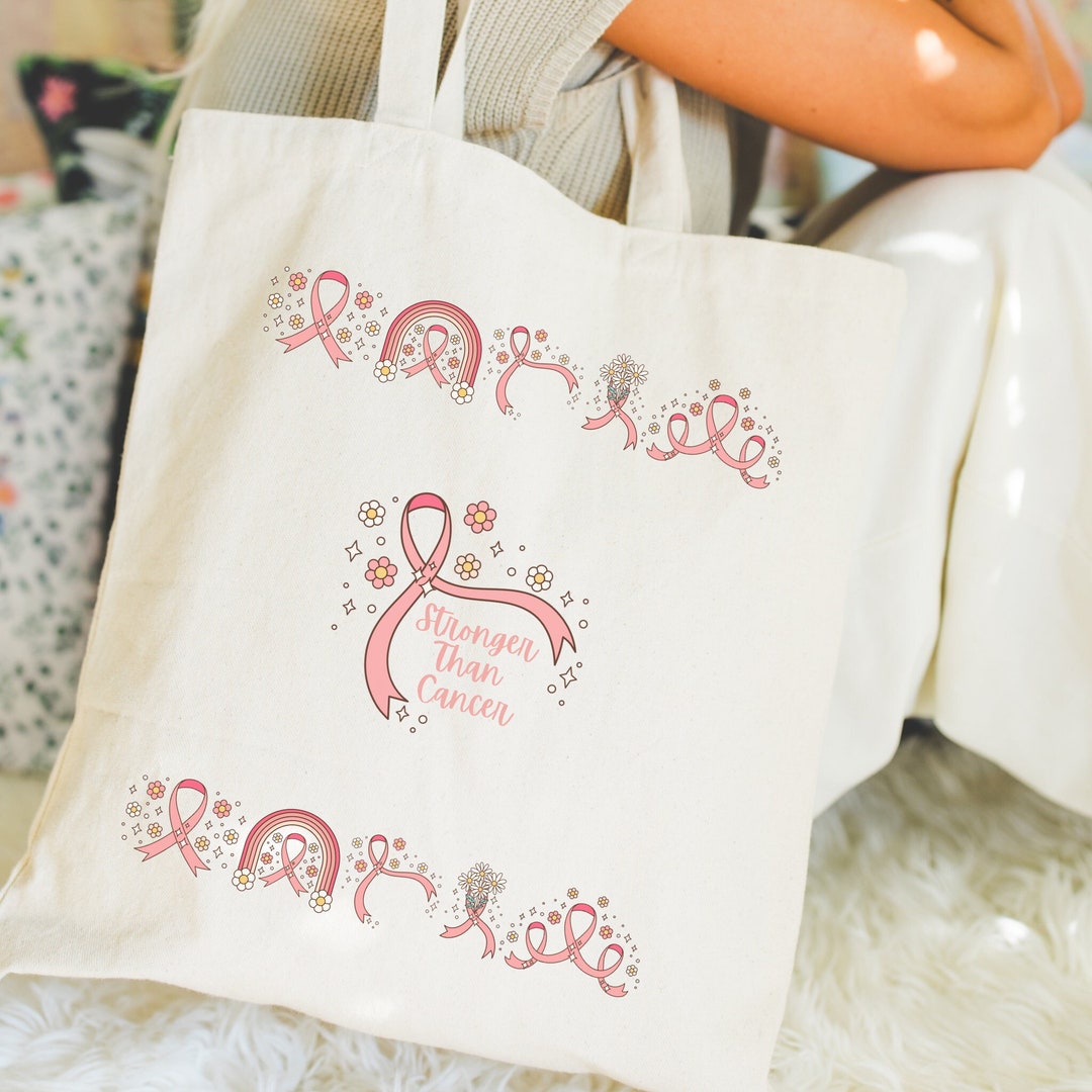 Breast Cancer Survivor Tote Bag, Stronger Than Cancer Gift, Cancer Care ...