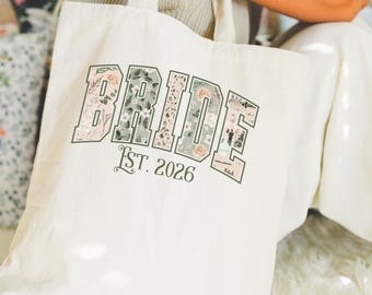 Bride tote bag, bride est. 2026 tote bag, tote for bride, bride to be gift, future bride gift, bride to be tote bag, bridal shower gift bag