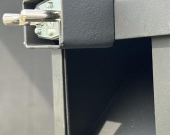 Large Black Metal Honor Box with Lock Cover: Roadside Stand Payment Safe