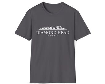 Hawaii Diamond Head T-Shirt - Unisex Softstyle T-Shirt. (Multiple Colors Available)