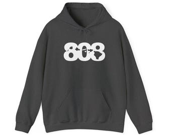 808 Hawaiian Islands State Hoodie - Unisex Hooded Sweatshirt. Rep the 808 State with this comfy & stylish outerwear (Multiple Color Options)