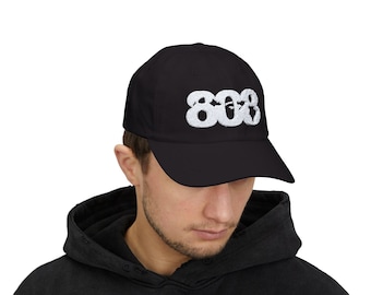 808 Hawaiian Islands Hawaii Hat - Embroidered White Text. (Multiple Color Options) Rep the Aloha State with our stylish 808 Hawaii hat.