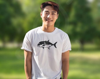 Ulua Fishing T-Shirt - Unisex Softstyle T-shirt - Rep Hawaii with this comfy and stylish apparel (Multiple Color Options)