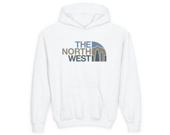 Kids PNW The North West Portland Youth Hoodie - Coastal Colorway. Rep the Pacific Northwest (Multiple Color Options)