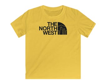 Kids PNW The North West Portland Skyline T-shirt - Youth Unisex Softstyle T-shirt. Rep Portland (Multiple Color Options)