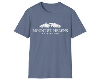Washington Mount Saint Helens T-Shirt - Unisex Softstyle T-Shirt. (Multiple Colors Available)