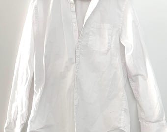 Vintage J. Crew Classic White Button Down Oxford Shirt, Women’s Medium