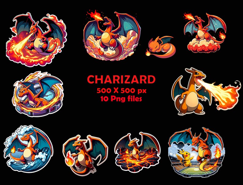 Pokemon Png , Charizard Png , Pokemon Decor , Birthday Present , Vector ...