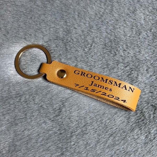 Groomsman Accessory For Wedding Ceremony Gift For Marrying Couples Bestman Keychain Bulk Sale Leather Keychain For Wedding Marrying People