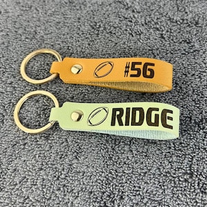 Football Keychain American Football Gift for Team Gift Personalized Football Keychain For School Team Logo For College Football Competition