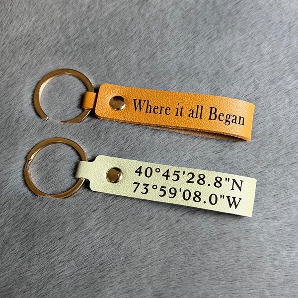 Everyday Keychain Customized Accessory Keychain Design Gift For Her Boyfriend Girlfriend Keychain For him Personalized Gift Idea Coordinates