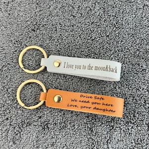 Anniversary Gift For Date Night Out Accessory Cute Gift For My Date Party Favor Accessory Personalized Leather Keychain Custom Logo Gift Him