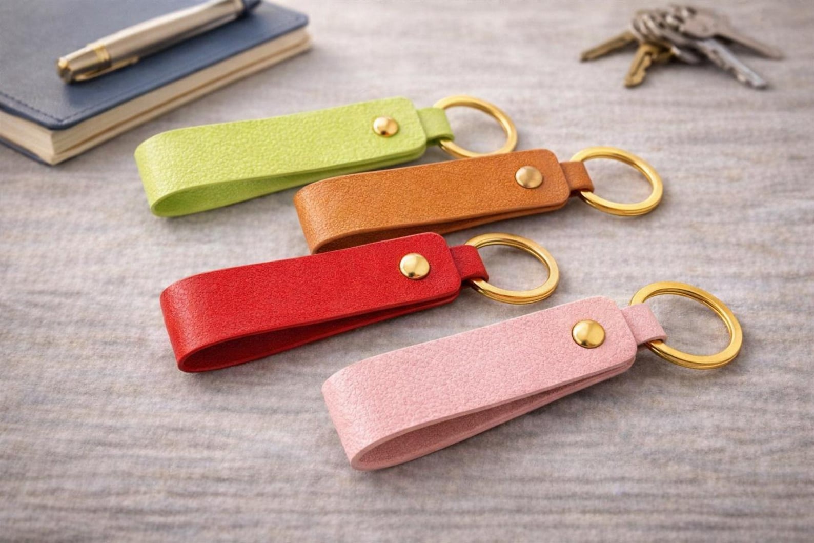 Study Keychains Personalized College Logo Leather Keychain – Custom Engraved University ...