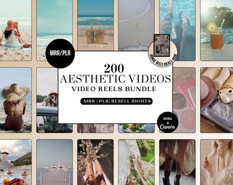 Aesthetic Video Reels, Instagram Templates, MRR PLR (Canva)